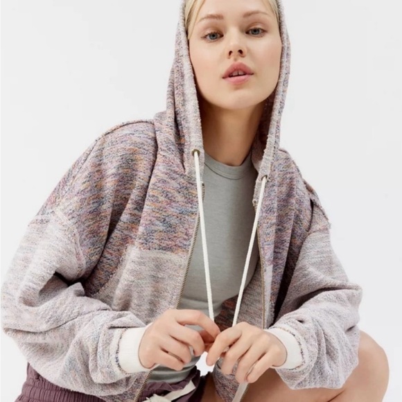 🌺HPx2🌺EUC URBAN OUTFITTERS BDG Leah LOOSE FIT full zip hooded sweater jacket - Picture 1 of 10